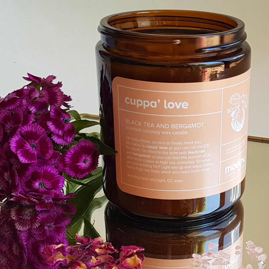Cuppa' love cocosoy wax candle - Image 2